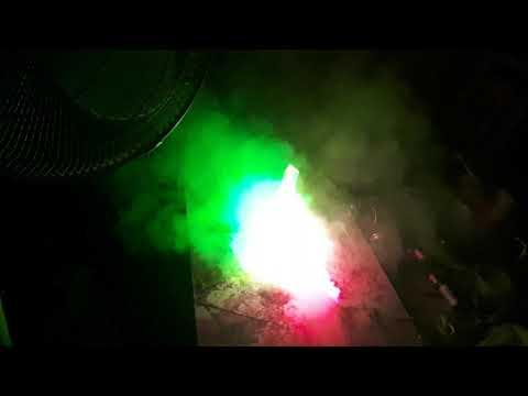 Fog Machine with Red and green Laser plus flashing Violet laser.