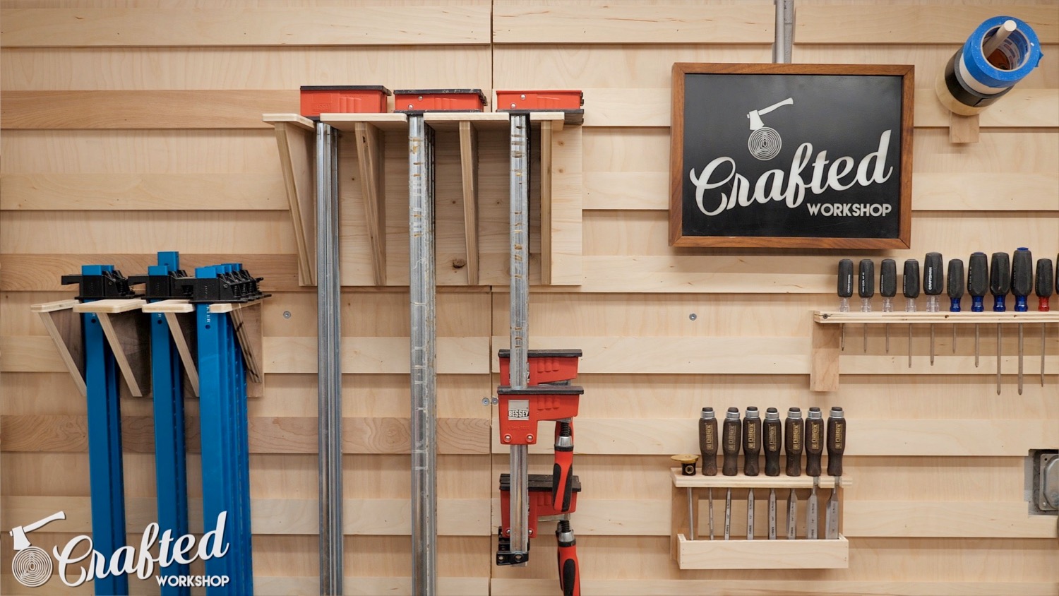 French Cleat Tool Storage Wall and Clamp Rack | How To Build - Woodworking - 2.jpg