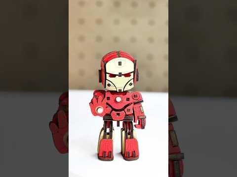 Funko Pop Marvel #ironman busting moves like😆#3dpuzzle with Creatorally Colored Plywood#marvel #diy