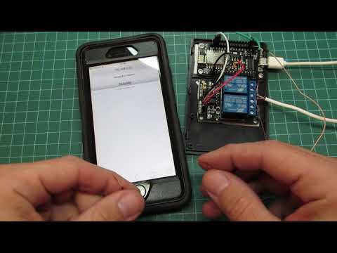 Garage door remote opening with esp8266 web server