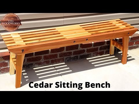 Garden Bench Made From Cedar 2 x 4's / Garden Bench Ideas / Garden Bench Design