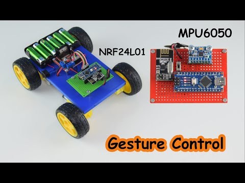 Gesture Control Car Arduino MPU6050 and NRF24L01 Step by Step