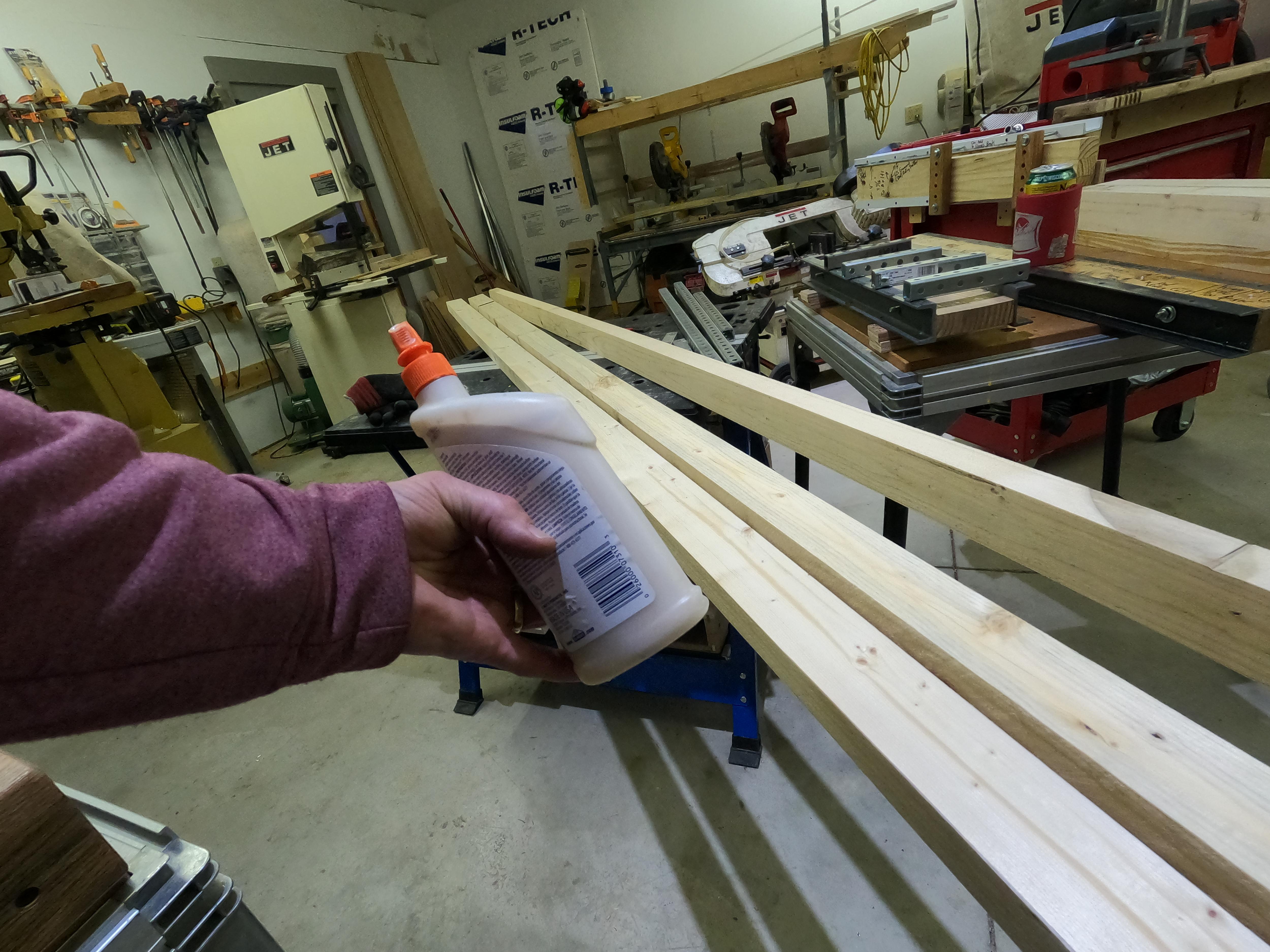 Gluing 96 Inch Boards to Laminate in MikroBeamer.JPG