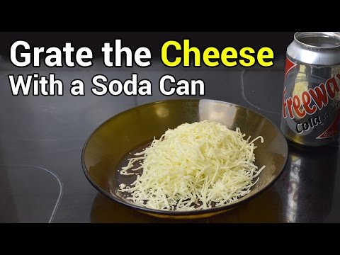 Grate the Cheese With a Soda Can | #Lifehack