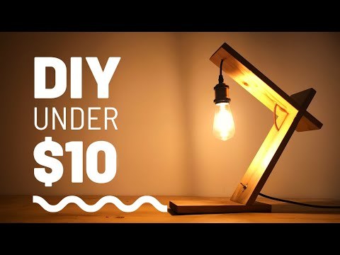 Great Weekend Project: Nice Looking Wooden DIY Lamp for less than $10