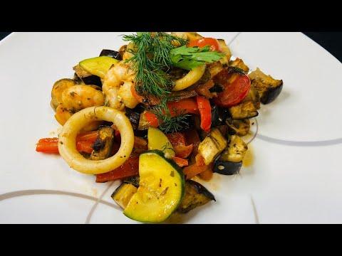 HEALTHY SEAFOOD AND VEGETABLE SKILLET!