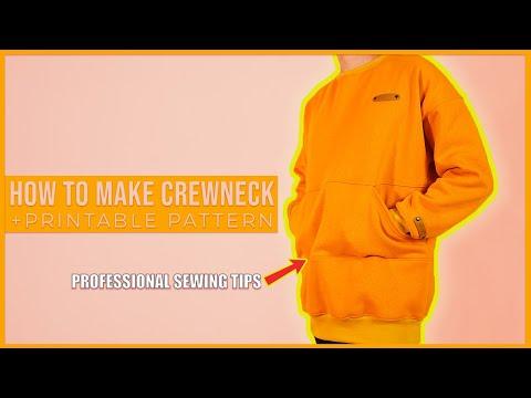 HOW TO MAKE CREWNECK SWEATSHIRT