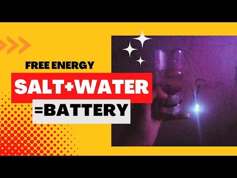 HOW TO MAKE SALT WATER BATTERY-FREE ENERGY-EASY EXPERIMENT