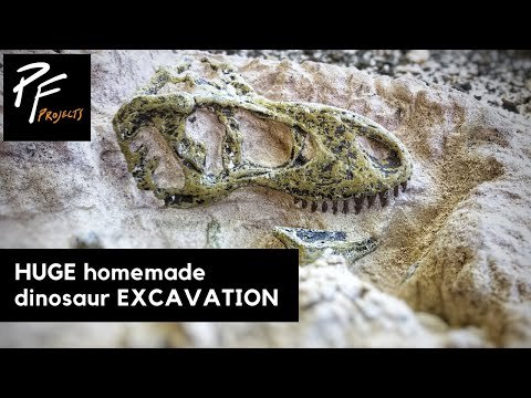 HUGE Homemade Dinosaur Excavation Dig Tutorial : Fun DIY craft project to do at home with your kids