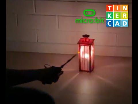 Hagrid's lantern and Elder Wand MAGIC PROPS with Tinkercad and micro:bit