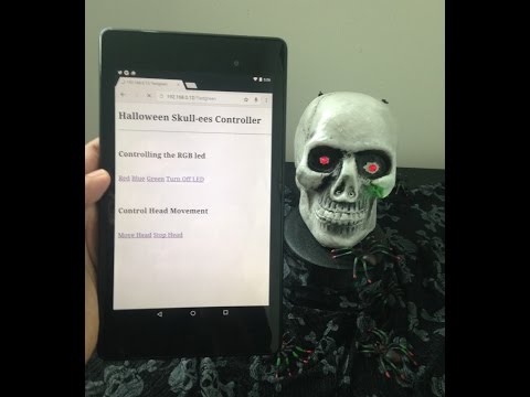 Halloween - Spinning Skull controlled by Web app - powered by LinkIt ONE
