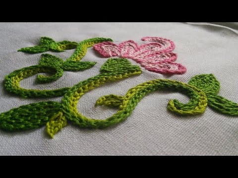 Hand Embroidery Flower | Braided Chain Stitch | HandiWorks #8