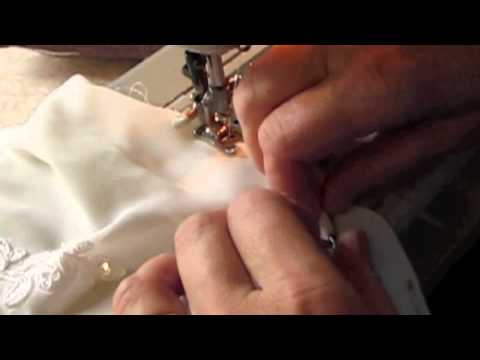 Hemming Chiffon On a Wedding Dress