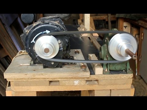 Home-made Tools - Woodturning Lathe. Pallets &amp;amp; Washing Machine Motor Bricolaje torno