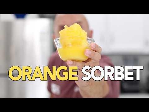 Homemade 4-Ingredient Orange Sorbet That Tastes Incredible!