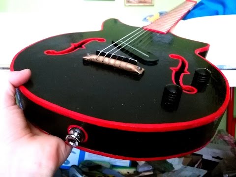 Homemade Electric &amp;quot;Rumbler&amp;quot; Baritone Sound Demo (with capo)