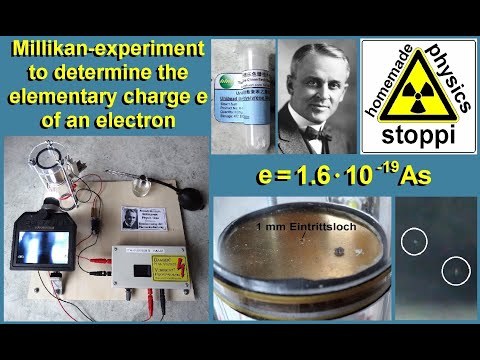 Homemade Millikan-experiment to determine the elementary charge e of an electron