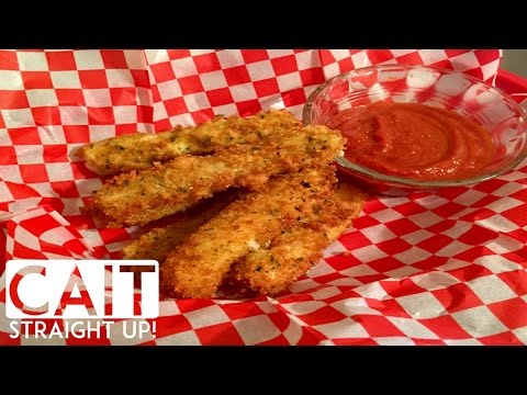 Homemade Mozzarella Sticks Recipe | How To Make Mozzarella Sticks At Home | Cait Straight Up