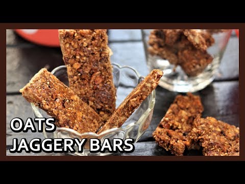 Homemade Oats Jaggery Bars | No Bake Oat Bars Recipe | Healthy Breakfast Bars | Healthy Kadai