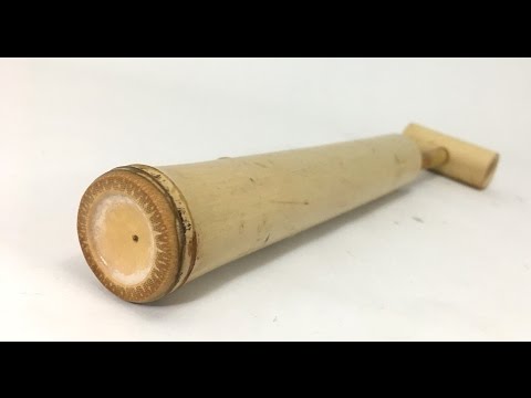 Homemade water blaster with bamboo tubes