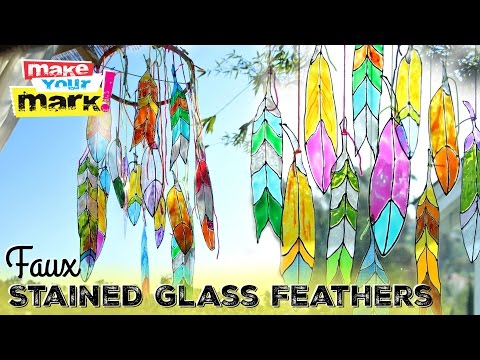 How To: Faux Stained Glass Feathers