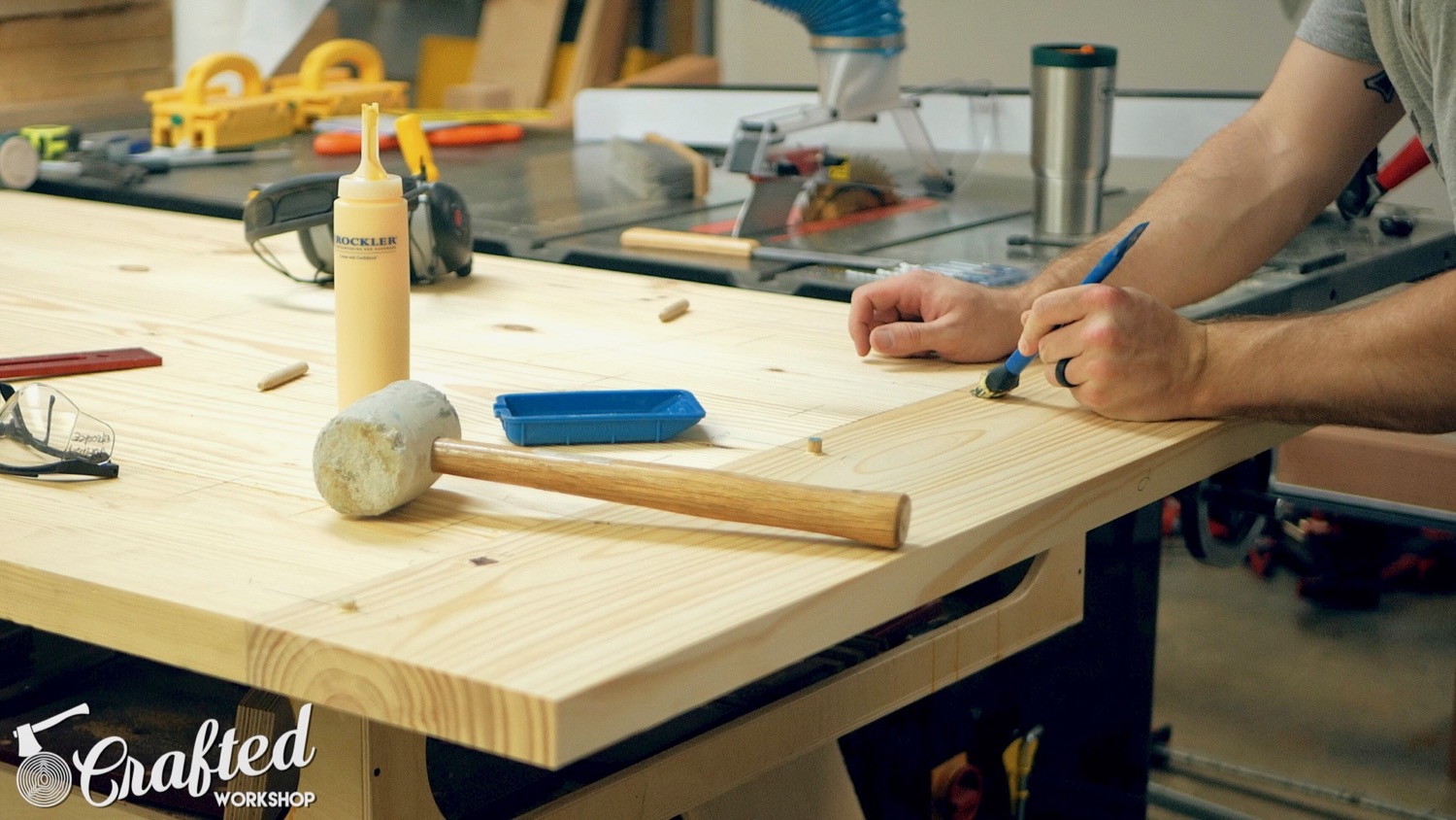How To Build A Farmhouse Table and Benches For $250 | Woodworking DIY - 11.jpg