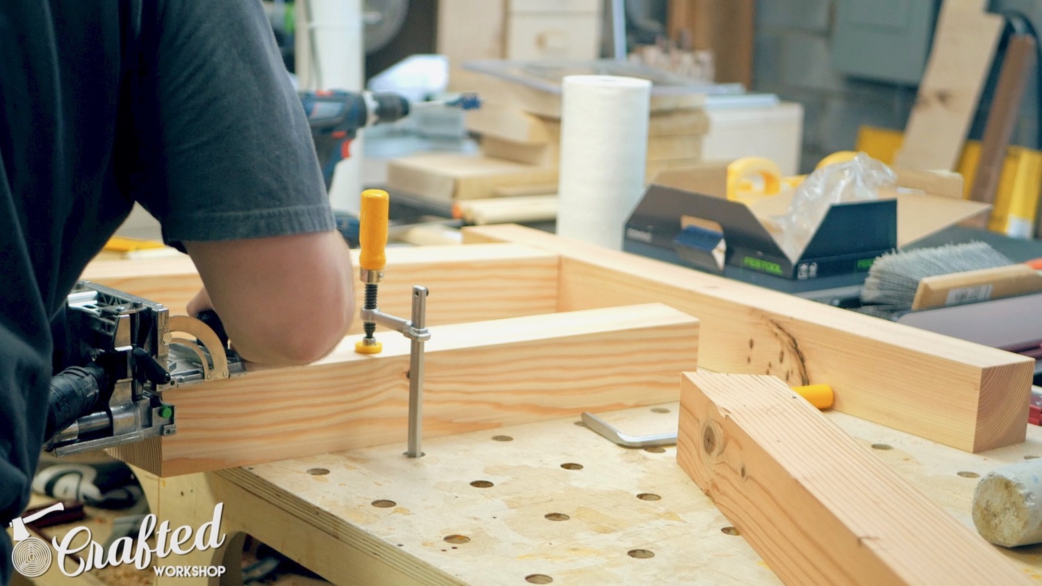How To Build A Farmhouse Table and Benches For $250 | Woodworking DIY - 14.jpg
