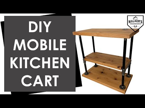 How To Build A Mobile Kitchen Cart / DIY Kitchen Island