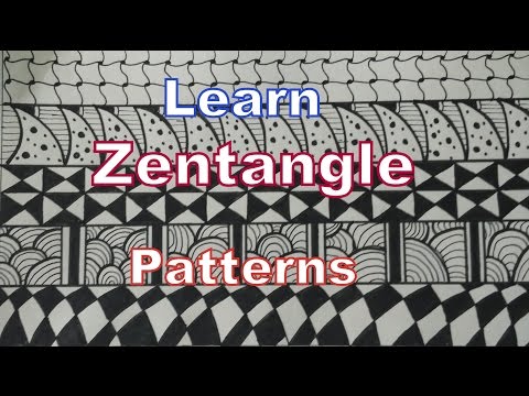 How To Draw Easy Zentangle Art Patterns For Beginners, Tutorial Doodle Drawing Step By Step 6-10