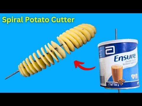How To Make A Spiral Potato Cutter | DIY Spring Potato Machine