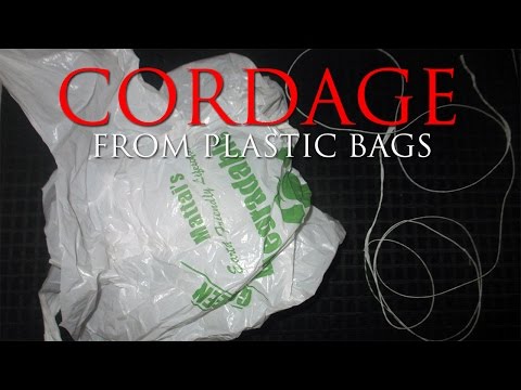 How To Make Cordage From Plastic Bags (Urban Survival)