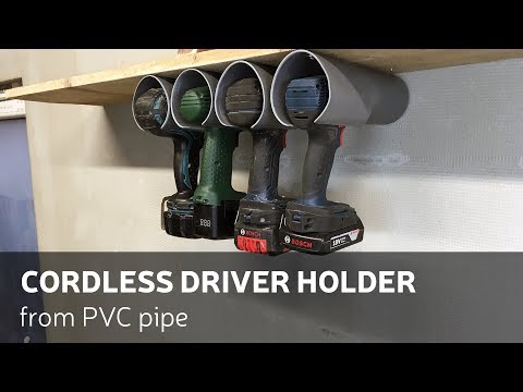 How To Make Cordless Driver Holder From PVC Pipe