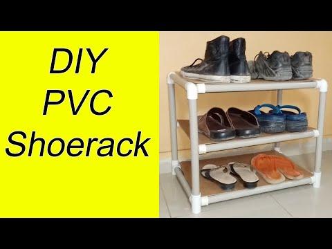 How To Make Shelves For Shoes Using PVC Pipe - Pvc pipe projects