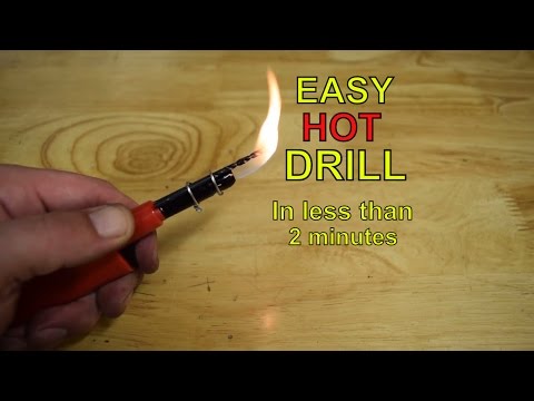 How To Make a Easy Hot Drill from a Lighter in less than 2 minutes