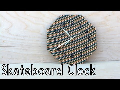 How To Make a Wooden Clock out of Recycled Skateboards - Wooden Creations | How To Woodworking