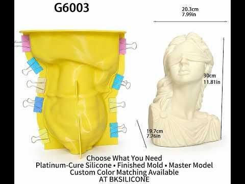 How a 30CM Lady Justice Silicone Mold Uses a Support Shell | G6003