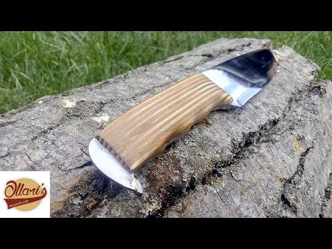 How i make a Saw Blade Knife ( plywood handle)