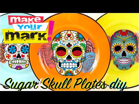 How to:  Sugar Skull Plates DIY