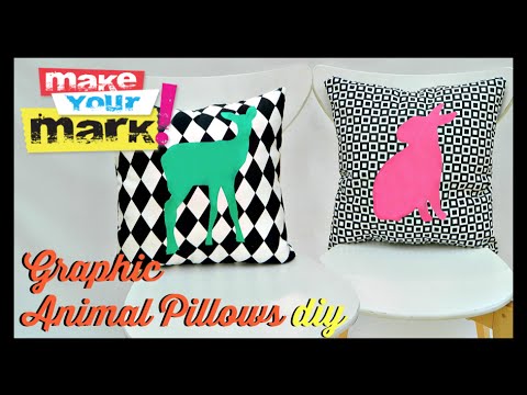 How to: Animal Silhouette Pillows