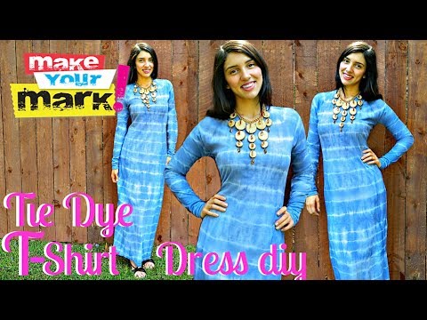 How to: Full Length T-Shirt Dress (Tie Dyed)