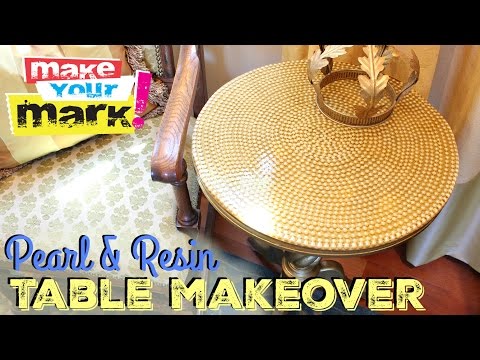 How to: Pearl &amp;amp; Resin Table Makeover