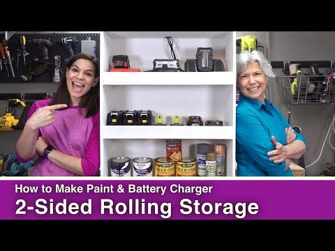 How to Build 2-Sided Rolling Storage for Paint/ Supplies