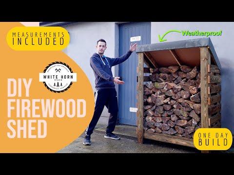 How to Build a Firewood Storage Shed in a day 2023 / Simple and Solid DIY Firewood Shed / Rack