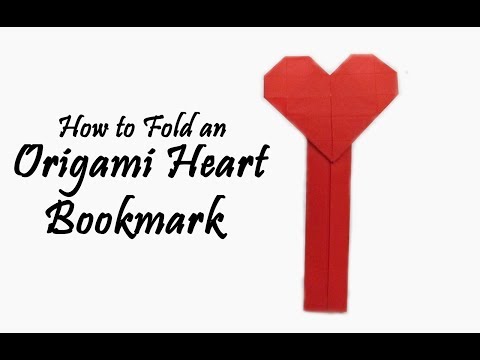 How to Fold an Easy Origami Heart Bookmark Tutorial