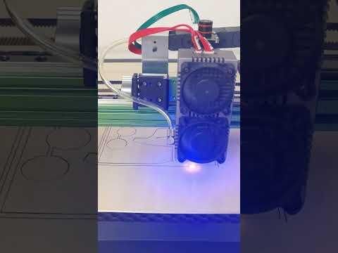 How to Laser Cut a Layered Cat Art with NEJE Cutter!