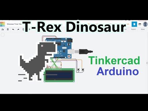 How to Make Arduino T-Rex Dinosaur game With Tinkercad Arduino Simulation