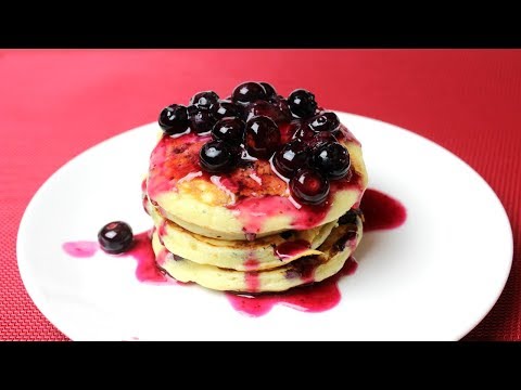 How to Make Blueberry Pancakes with Blueberry Syrup