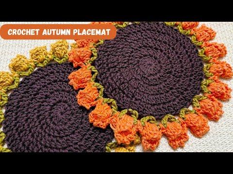 How to Make Easy Crochet Autumn Flower Placemats