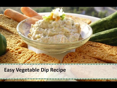 How to Make Easy Vegetable Dip Recipe | Hung Curd Garlic Dip by Healthy Kadai