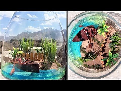 How to Make Epoxy Resin Art|Beach Terrarium|Landscape Row Boat Diorama